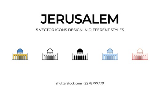Jerusalem icon. Suitable for Web Page, Mobile App, UI, UX and GUI design.