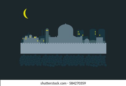 Jerusalem. Israel. Vector illustration