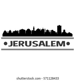 Jerusalem Skyline City Vector Design
