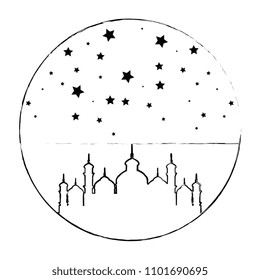 jerusalem temple with stars ramadan kareem