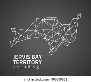 Jervis Bay Territory black vector perspective triangle map