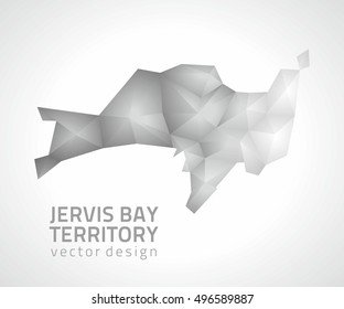Jervis Bay Territory vector grey and silver shadow polygonal 3d map