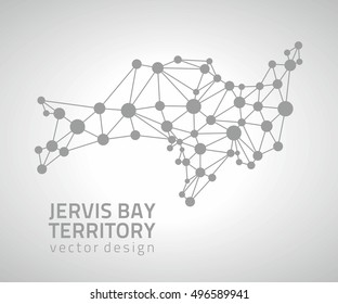 Jervis Bay Territory vector grey dot outline modern map