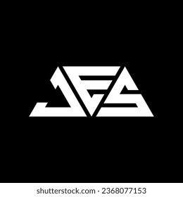 JES triangle letter logo design with triangle shape. JES triangle logo design monogram. JES triangle vector logo template with red color. JES triangular logo Simple, Elegant, and Luxurious design.
