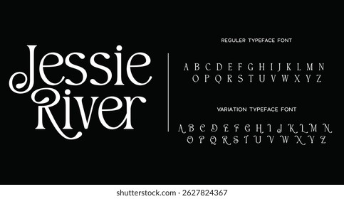 Jessie modern abstract digital alphabet font. Minimal technology typography, Creative urban sport fashion futuristic font and with numbers. vector illustration