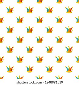 Jester cap pattern seamless vector repeat for any web design