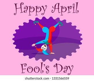  Jester character vector Illustration. April fools day. Vector illustration for greeting card, ad, promotion, poster, flier, blog, article, marketing etc. Colorful desing. Vector illustration.