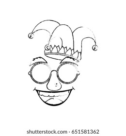 Jester clown cartoon