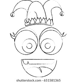 Jester clown cartoon