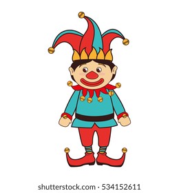 jester comic character isolated icon