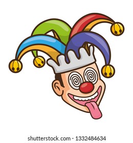 jester face with hat