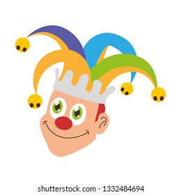 jester face with hat