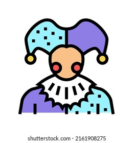 jester fairy tale color icon vector. jester fairy tale sign. isolated symbol illustration