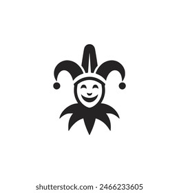 jester hat clown circus logo vector illustration template design