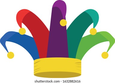 Jester Hat Design Artwork. Editable eps file.