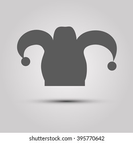 Jester hat icon for April Fool's Day. Vector Illustration