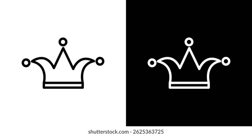 Jester hat icon concept stroke on white background