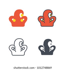 Jester hat icon vector