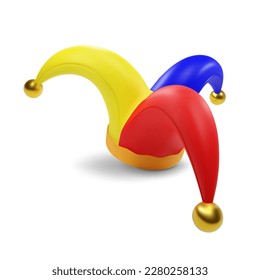 Jester hat isolated on white background. EPS10 vector