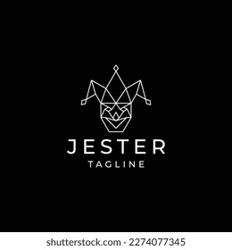 jester hat logo design vector