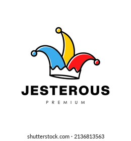 Jester hat logo icon template