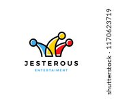 jester hat logo vector icon line outline monoline