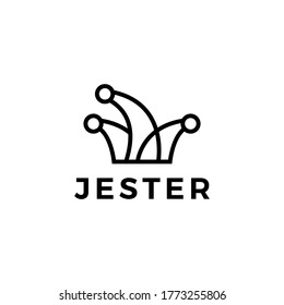 jester hat logo vector icon illustration