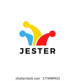 jester hat logo vector icon illustration