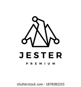 jester hat logo vector icon illustration