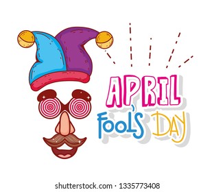 jester hat and mask custume to fools day
