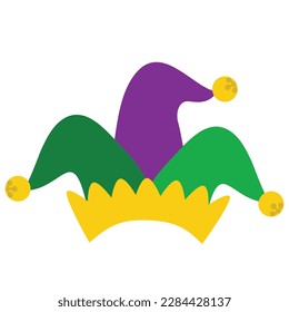 Jester hat vector cartoon illustration