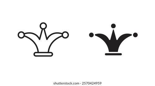 Jester hat vector web icons set