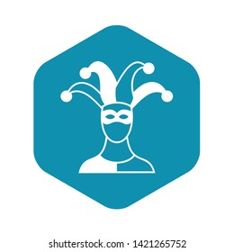 Jester icon in simple style on a white background vector illustration