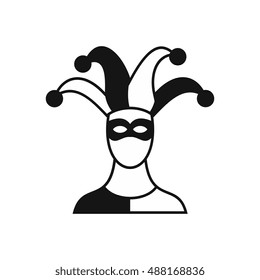 Jester icon in simple style on a white background vector illustration