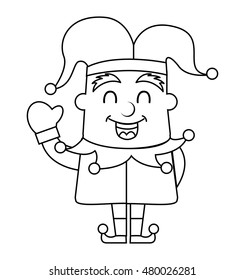 jester joker character isolated icon vector illustration design
