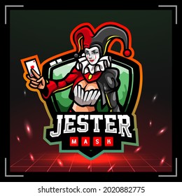 Jester Mascot Esport Logo Design Stock Vector (Royalty Free) 2020882775 ...