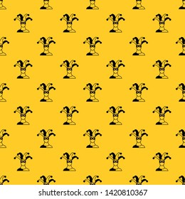 Jester pattern seamless vector repeat geometric yellow for any design