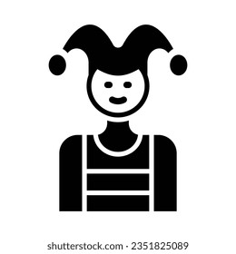 Jester Vector Glyph Icon For Personal And Commercial Use.

