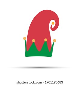  jester's cap. Simple vector illustration for websites, apps and theme design. Flat style.
