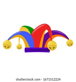 Jester's hat on a transparent background vector