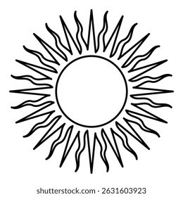 Símbolo jesuíta Sinal de conceito cristão contorno ícone de linha de contorno preto cor vetor ilustração imagem fino estilo plano simples
