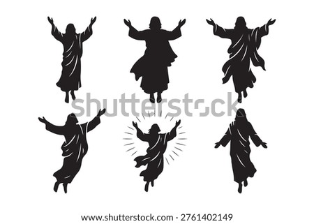 jesus ascension to heaven silhouette