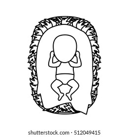 Jesus baby cartoon of holy night design