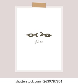 Jesus breaks every chain. Christian Jesus Poster, Religion Hand Drawn Art, Bible Wall decor
