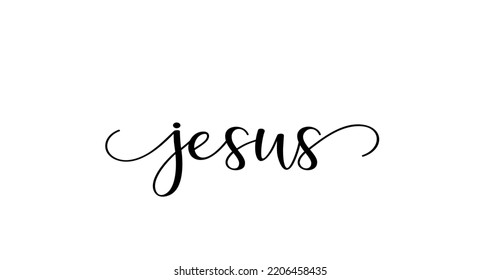 texto de caligrafía de jesus con vector swaps 