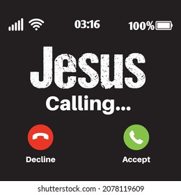 Jesus Is Calling Christian Shirt Design