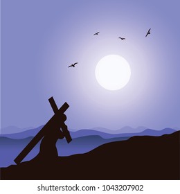 Jesus carrying His cross