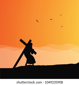 Jesus carrying His cross