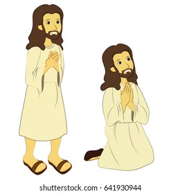 Jesus character and Jesus praying