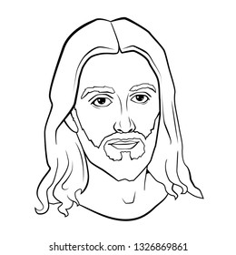 Jesus Christ. Black outline